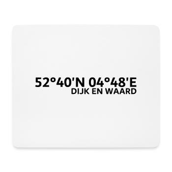 Dijk en Waard coordinates - Mouse Pad (horizontal) - white - Front