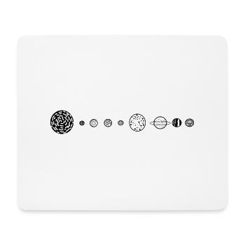 Kleines Sonnensystem - Mousepad (Querformat) - Weiß - Vorne