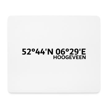 Coordonnées Hoogeveen - Tapis de souris (format paysage) - blanc - Devant
