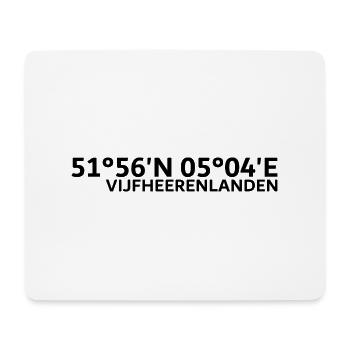 Coordonnées Vijfheerenlanden - Tapis de souris (format paysage) - blanc - Devant