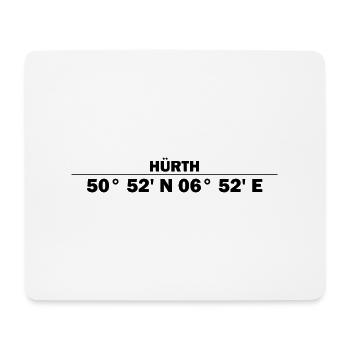 Hürth Koordinaten - Mousepad (Querformat) - Weiß - Vorne