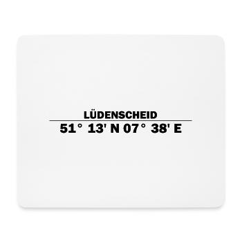 Coordonnées de Lüdenscheid - Tapis de souris (format paysage) - blanc - Devant
