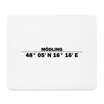 Mödling coordinates - Mouse Pad (horizontal) - white - Front