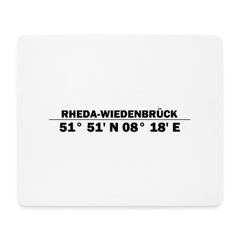 Rheda-Wiedenbrück coordinates - Mouse Pad (horizontal) - white - Front