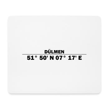 Dülmen Koordinaten - Mousepad (Querformat) - Weiß - Vorne