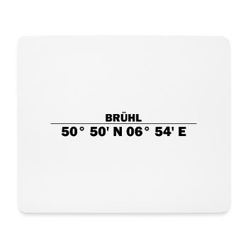 Brühl Koordinaten - Mousepad (Querformat) - Weiß - Vorne