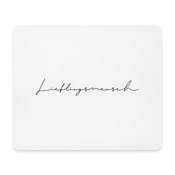 Kreativelix, Lieblingsmensch, Handlettering, Black - Mousepad (Querformat) - Weiß - Vorne