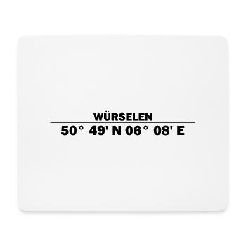 Würselen Koordinaten - Mousepad (Querformat) - Weiß - Vorne
