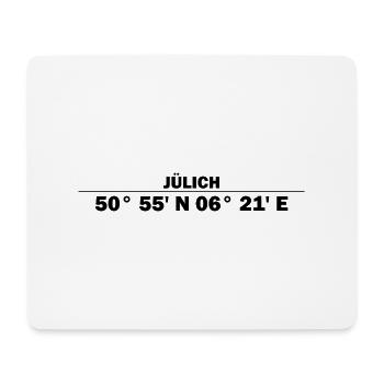 Coordonnées de Jülich - Tapis de souris (format paysage) - blanc - Devant