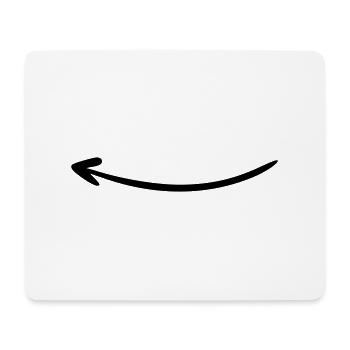 Pfeil Zeichnung Skizze schwarz - Mousepad (Querformat) - Weiß - Vorne