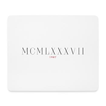 Roman numeral Year of birth Made in 1987 - Mouse Pad (horizontal) - white - Front