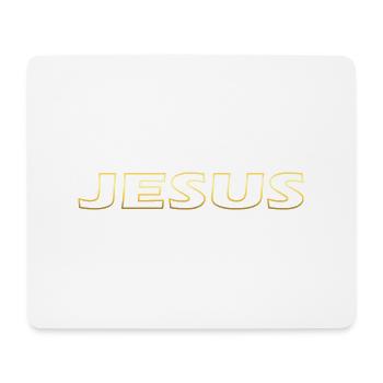 Jesus lettering - Mouse Pad (horizontal) - white - Front