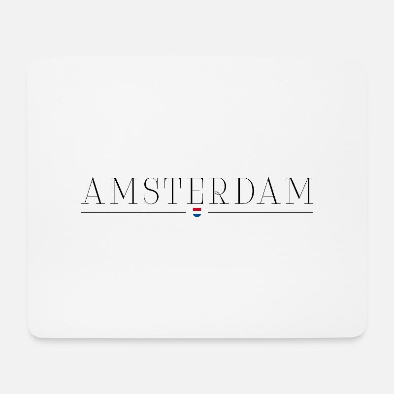 Meet me in Amsterdam Netherlands - Mousepad (Querformat) - Weiß