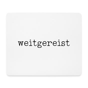 Urlaub reisen Welt Strand Berg Meer glücklich - Mousepad (Querformat) - Weiß - Vorne