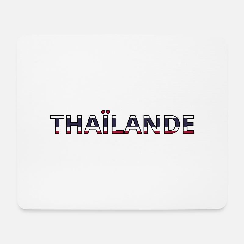 Flagge von Thailand - Mousepad (Querformat) - Weiß