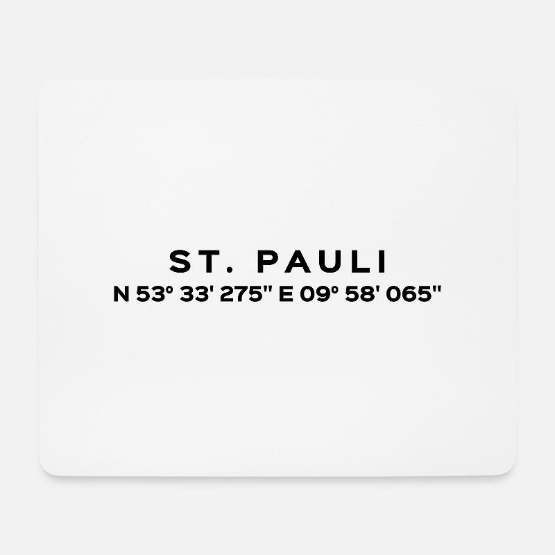 St. Pauli - Mousepad (Querformat) - Weiß