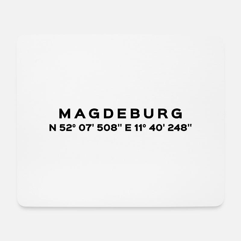 Magdeburg - Mousepad (Querformat) - Weiß
