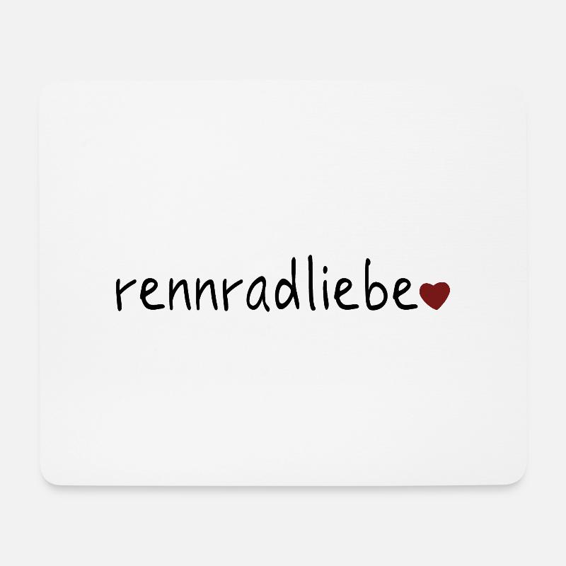 Rennradliebe - Mousepad (Querformat) - Weiß