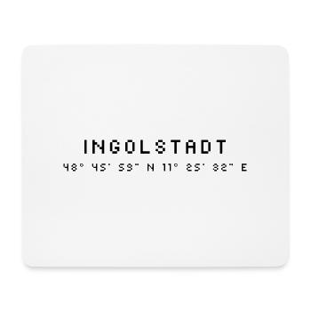 Coordonnées Ingolstadt - Tapis de souris (format paysage) - blanc - Devant