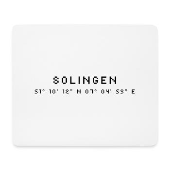 Solingen Koordinaten - Mousepad (Querformat) - Weiß - Vorne