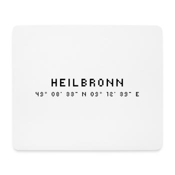 Heilbronn Koordinaten - Mousepad (Querformat) - Weiß - Vorne