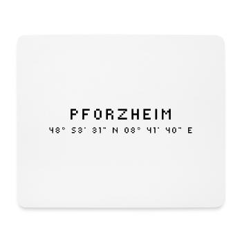 Coordonnées Pforzheim - Tapis de souris (format paysage) - blanc - Devant