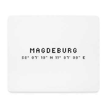 Magdeburg coordinates - Mouse Pad (horizontal) - white - Front