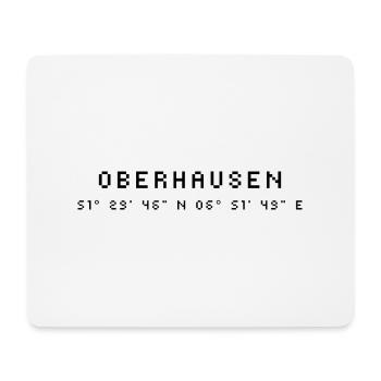 Oberhausen Koordinaten - Mousepad (Querformat) - Weiß - Vorne