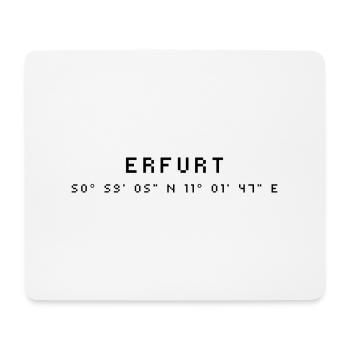 Erfurt coordinates - Mouse Pad (horizontal) - white - Front