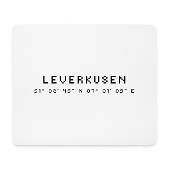 Leverkusen coordinates - Mouse Pad (horizontal) - white - Front