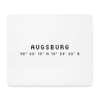 Coordonnées Augsbourg - Tapis de souris (format paysage) - blanc - Devant
