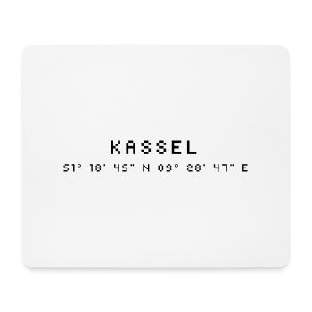Coordonnées de Kassel - Tapis de souris (format paysage) - blanc - Devant