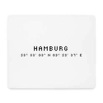 Hamburg coordinates - Mouse Pad (horizontal) - white - Front