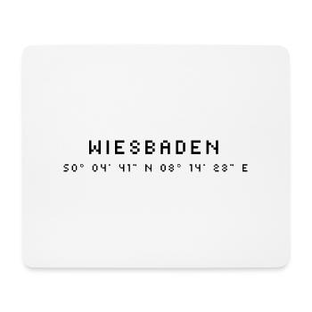 Coordonnées Wiesbaden - Tapis de souris (format paysage) - blanc - Devant
