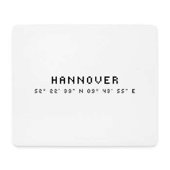 Hanover coordinates - Mouse Pad (horizontal) - white - Front