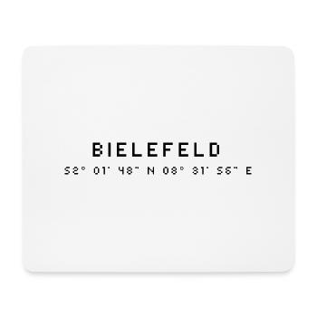 Bielefeld⁠ Koordinaten - Mousepad (Querformat) - Weiß - Vorne