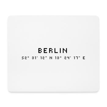 Berlin⁠ Koordinaten - Mousepad (Querformat) - Weiß - Vorne