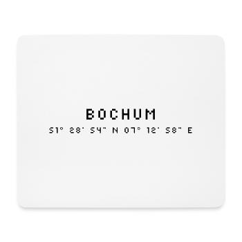 Coordonnées de Bochum - Tapis de souris (format paysage) - blanc - Devant