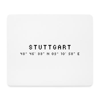 Stuttgart Koordinaten - Mousepad (Querformat) - Weiß - Vorne