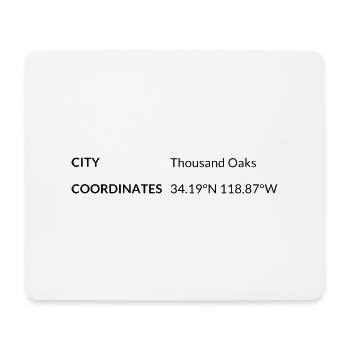 Thousand Oaks California USA Koordinaten - Mousepad (Querformat) - Weiß - Vorne