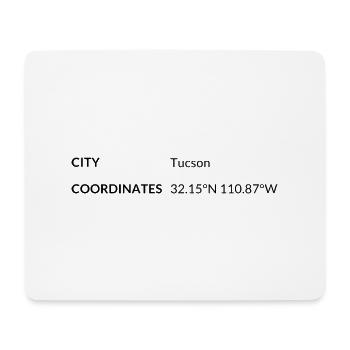 Tucson Arizona USA Koordinaten - Mousepad (Querformat) - Weiß - Vorne