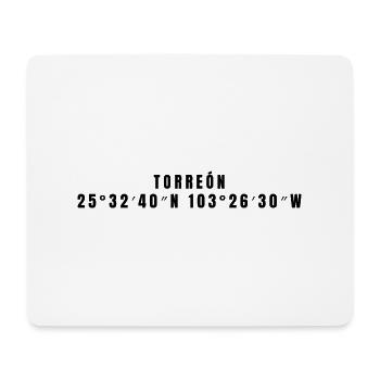 Coordonnées de Torreón, Mexique - Tapis de souris (format paysage) - blanc - Devant