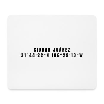 Ciudad Juárez, Mexique Coordonnées - Tapis de souris (format paysage) - blanc - Devant