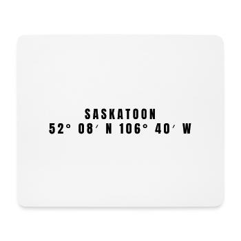 Saskatoon Kanada Koordinaten - Mousepad (Querformat) - Weiß - Vorne