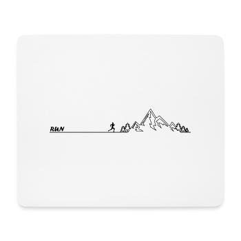 Trail Running Sports - Tapis de souris (format paysage) - blanc - Devant