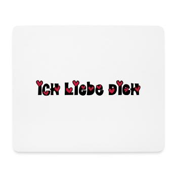 ich liebe dich - Mousepad (Querformat) - Weiß - Vorne