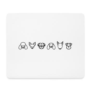 Dogs - Mousepad (Querformat) - Weiß - Vorne