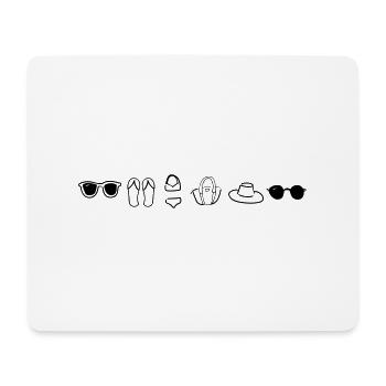 Strandoutfit,Bikini,Sonnenlicht,Brille,stilvoll, - Mousepad (Querformat) - Weiß - Vorne