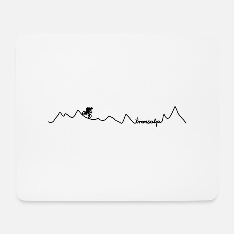 Transalp MTB - Mousepad (Querformat) - Weiß