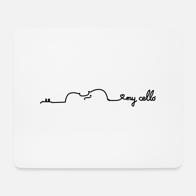 love my cello - Mousepad (Querformat) - Weiß
